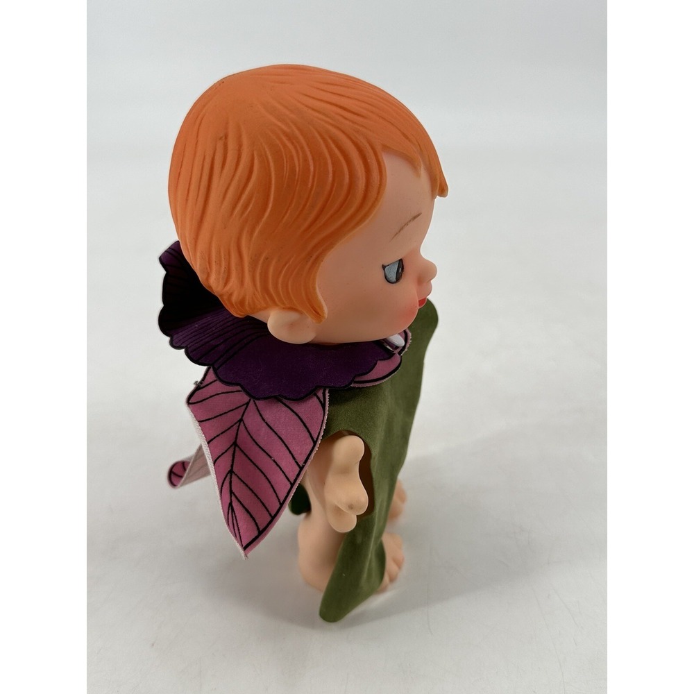 UN CO 1977 Orange Hair 7" Kewpie Doll Pixie Flower Uneeda Hong Kong‎ Pebbles - Picture 6 of 10
